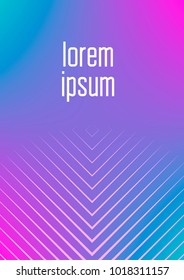 Abstract minimal cover with geometric waves and gradients. Trendy layout with halftone. Abstract minimal cover template for book, banner, invitation and poster. Futuristic business illustration.