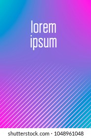 Abstract minimal cover with geometric waves and gradients. Trendy layout with halftone. Abstract minimal cover template for book, banner, invitation and poster. Futuristic business illustration.