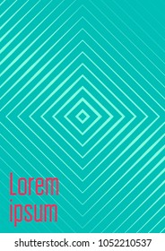 Abstract minimal cover with geometric waves and gradients. Trendy layout with halftone. Abstract minimal cover template for book, banner, invitation and poster. Futuristic business illustration.