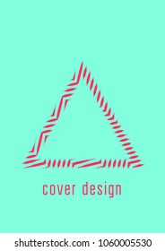 Abstract minimal cover with geometric waves and gradients. Trendy layout with halftone. Abstract minimal cover template for book, banner, invitation and poster. Futuristic business illustration.