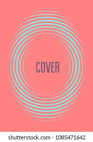 Abstract minimal cover with geometric waves and gradients. Trendy layout with halftone. Abstract minimal cover template for book, banner, invitation and poster. Futuristic business illustration.