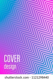 Abstract minimal cover with geometric waves and gradients. Trendy layout with halftone. Abstract minimal cover template for book, banner, invitation and poster. Futuristic business illustration.