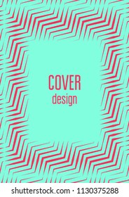Abstract minimal cover with geometric waves and gradients. Trendy layout with halftone. Abstract minimal cover template for book, banner, invitation and poster. Futuristic business illustration.