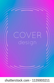 Abstract minimal cover with geometric waves and gradients. Trendy layout with halftone. Abstract minimal cover template for book, banner, invitation and poster. Futuristic business illustration.