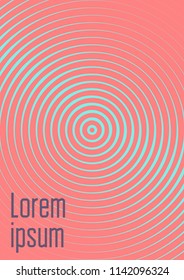 Abstract minimal cover with geometric waves and gradients. Trendy layout with halftone. Abstract minimal cover template for book, banner, invitation and poster. Futuristic business illustration.