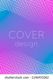 Abstract minimal cover with geometric waves and gradients. Trendy layout with halftone. Abstract minimal cover template for book, banner, invitation and poster. Futuristic business illustration.