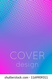 Abstract minimal cover with geometric waves and gradients. Trendy layout with halftone. Abstract minimal cover template for book, banner, invitation and poster. Futuristic business illustration.