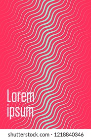 Abstract minimal cover with geometric waves and gradients. Trendy layout with halftone. Abstract minimal cover template for book, banner, invitation and poster. Futuristic business illustration.