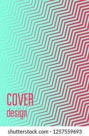 Abstract minimal cover with geometric waves and gradients. Trendy layout with halftone. Abstract minimal cover template for book, banner, invitation and poster. Futuristic business illustration.