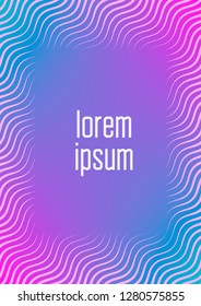 Abstract minimal cover with geometric waves and gradients. Trendy layout with halftone. Abstract minimal cover template for book, banner, invitation and poster. Futuristic business illustration.