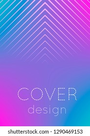 Abstract minimal cover with geometric waves and gradients. Trendy layout with halftone. Abstract minimal cover template for book, banner, invitation and poster. Futuristic business illustration.