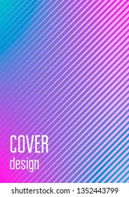 Abstract minimal cover with geometric waves and gradients. Trendy layout with halftone. Abstract minimal cover template for book, banner, invitation and poster. Futuristic business illustration.