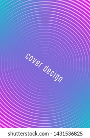 Abstract minimal cover with geometric waves and gradients. Trendy layout with halftone. Abstract minimal cover template for book, banner, invitation and poster. Futuristic business illustration.
