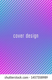 Abstract minimal cover with geometric waves and gradients. Trendy layout with halftone. Abstract minimal cover template for book, banner, invitation and poster. Futuristic business illustration.