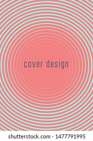 Abstract minimal cover with geometric waves and gradients. Trendy layout with halftone. Abstract minimal cover template for book, banner, invitation and poster. Futuristic business illustration.