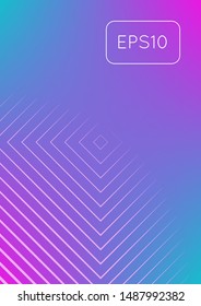 Abstract minimal cover with geometric waves and gradients. Trendy layout with halftone. Abstract minimal cover template for book, banner, invitation and poster. Futuristic business illustration.