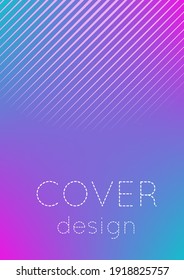 Abstract minimal cover with geometric waves and gradients. Trendy layout with halftone. Abstract minimal cover template for book, banner, invitation and poster. Futuristic business illustration.
