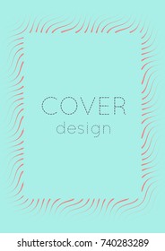 Abstract minimal cover with geometric waves and gradients. Trendy layout with halftone. Abstract minimal cover template for book, banner, invitation and poster. Futuristic business illustration.