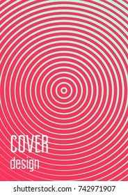 Abstract minimal cover with geometric waves and gradients. Trendy layout with halftone. Abstract minimal cover template for book, banner, invitation and poster. Futuristic business illustration.