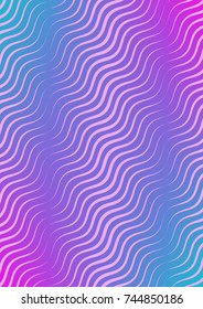 Abstract minimal cover with geometric waves and gradients. Trendy layout with halftone. Abstract minimal cover template for book, banner, invitation and poster. Futuristic business illustration.