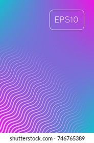 Abstract minimal cover with geometric waves and gradients. Trendy layout with halftone. Abstract minimal cover template for book, banner, invitation and poster. Futuristic business illustration.