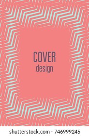 Abstract minimal cover with geometric waves and gradients. Trendy layout with halftone. Abstract minimal cover template for book, banner, invitation and poster. Futuristic business illustration.