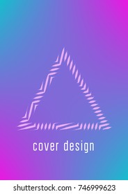 Abstract minimal cover with geometric waves and gradients. Trendy layout with halftone. Abstract minimal cover template for book, banner, invitation and poster. Futuristic business illustration.