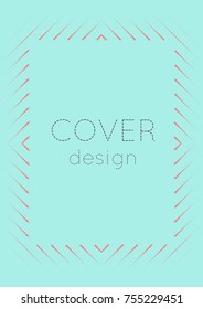 Abstract minimal cover with geometric waves and gradients. Trendy layout with halftone. Abstract minimal cover template for book, banner, invitation and poster. Futuristic business illustration.