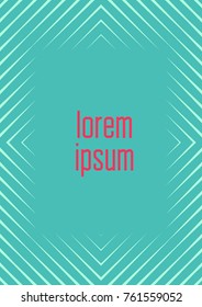 Abstract minimal cover with geometric waves and gradients. Trendy layout with halftone. Abstract minimal cover template for book, banner, invitation and poster. Futuristic business illustration.