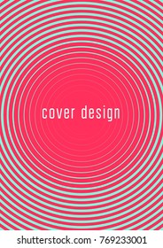 Abstract minimal cover with geometric waves and gradients. Trendy layout with halftone. Abstract minimal cover template for book, banner, invitation and poster. Futuristic business illustration.