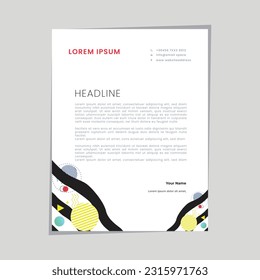 Abstract ,minimal and creative letterhead template