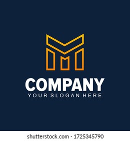 abstrakt minimale kreative einfache m Immobilien-Brief Logo Design Konzept. Immobilien-Logo Immobilienlogo 