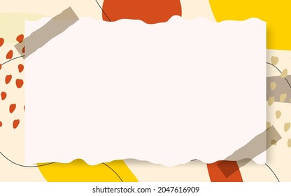 Resumen nota mínima de papel lindo aislado en fondo de textura memphis. Vector Eps 10