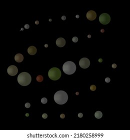 abstracto mínimo lindo planetas fuera del espacio,ilustración vectorial