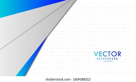 Abstract Minimal Cyan Light Gradient Line Shape Side. Background, Wallpaper, Backdrop Design Graphic Vector with Blank Space Side.