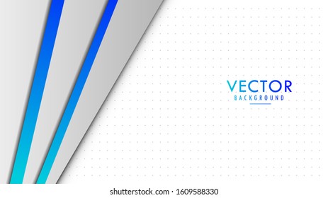 Abstract Minimal Cyan Light Gradient Line Shape Side. Background, Wallpaper, Backdrop Design Graphic Vector with Blank Space Side.