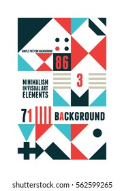 Abstract minimal Design background for Poster with geometric shapes in simple editable blocks