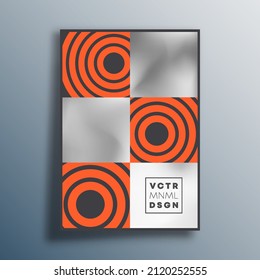 Resumen de diseño mínimo para volante, afiche, portada de folleto, fondo, papel pintado, tipografía u otros productos de impresión. Ilustración vectorial.