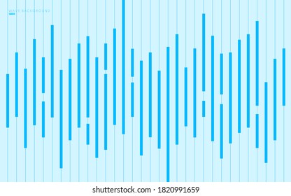 Abstract minimal design stripe and Lines Pattern. Simple soft blue texture. Modern sound wave design. Design element for prints, web, template and textile pattern. Vector illustration