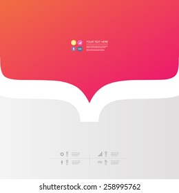 Abstract minimal design with your text and web icons  Eps 10 stock vector illustration 