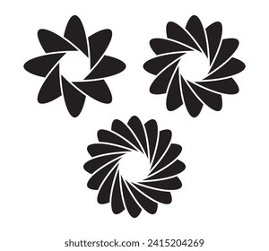 Abstract minimal designs isolated on white background. Vector illustration.