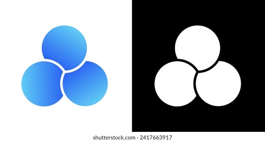 Resumen de diseños mínimos aislados en fondo blanco y negro. Diseños de logotipo geométrico. Ilustración vectorial.