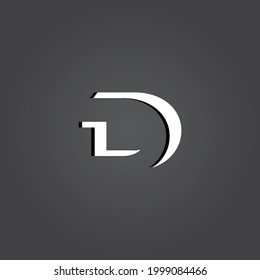 Abstract Minimal Digital Modern Missing 3D Alphabet D Letter Font Typography Creative Initial Vector Logo