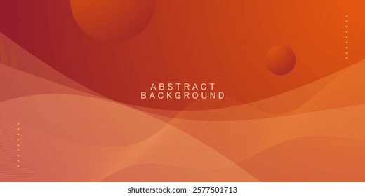 Abstract minimal dynamic orange curve background. Overlap wave shapes pattern. Eps10 vector