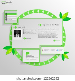 Abstract minimal eco web design template