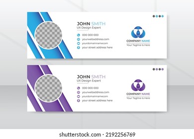 Abstract Minimal Email Signature Template Email Stock Vector (royalty 