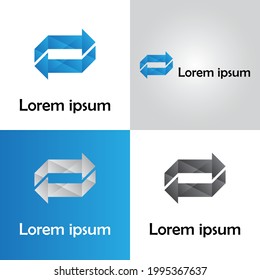 Abstract, minimal and eye-catchy recycle logo design