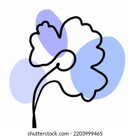 Abstract minimal flower art design