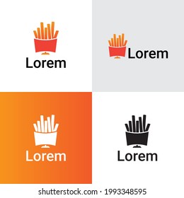 Abstract and minimal fries and films logo design template