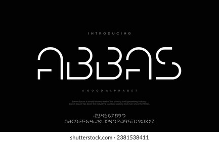 Abstract minimal future alphabet fonts. simple typography sport future creative font . vector illustrator